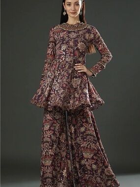 Riddhima Bhasin Mauve Printed Sharara Set